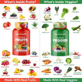 Nature's Evergreen etiqueta con lista de 35+ ingredientes vegetales