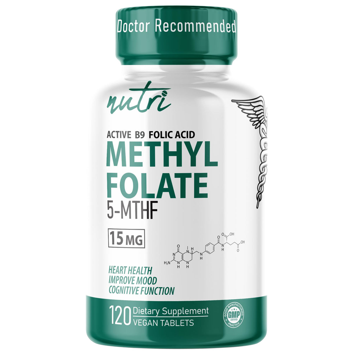 Nature's Fusions frasco delante mostrando etiqueta y cantidad, confianza en calidad