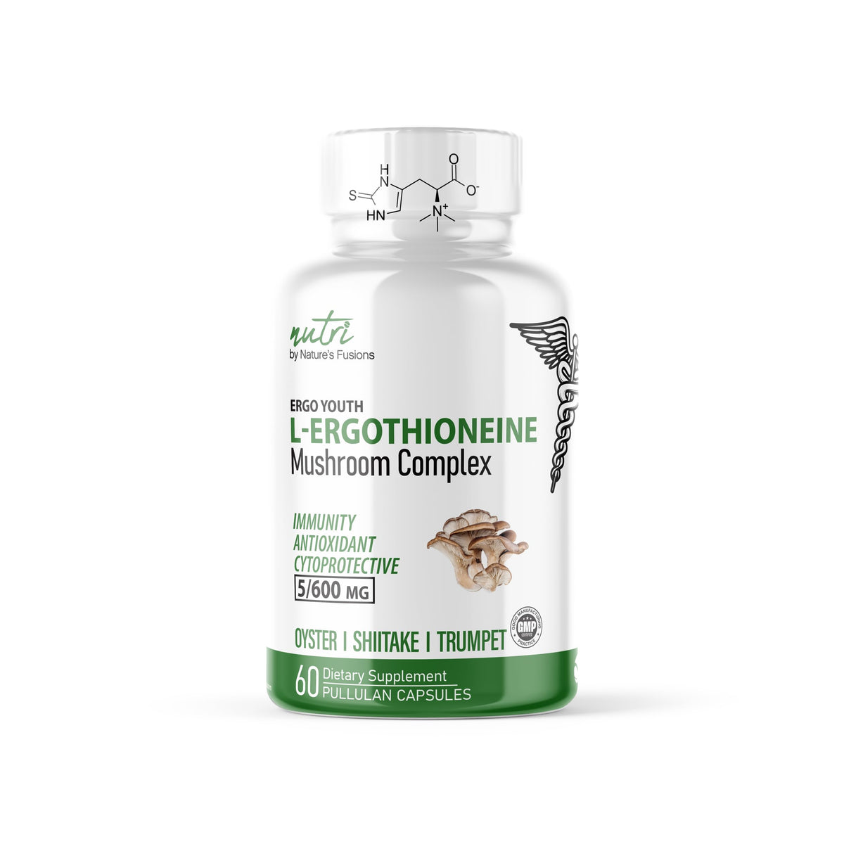 Nature's Fusions frontal del envase mostrando la marca y beneficios