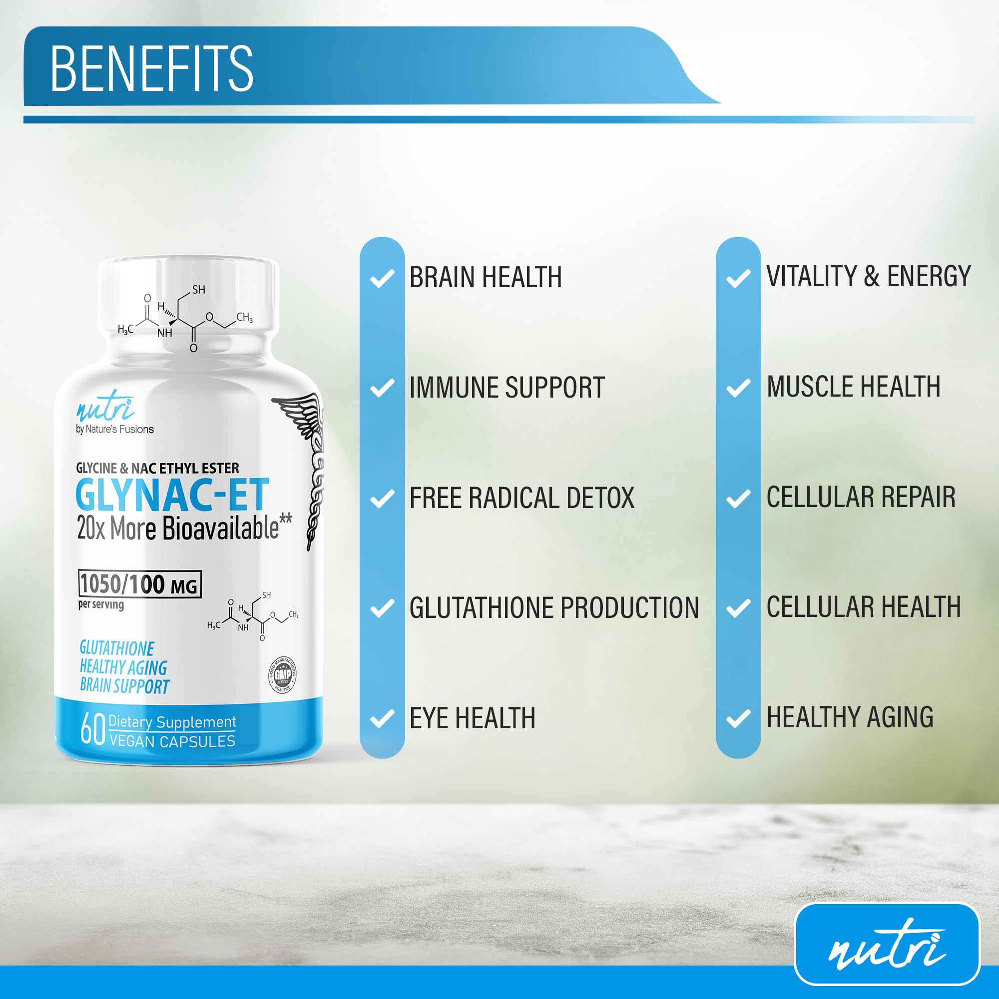 Nature's Fusions etiqueta nutricional que destaca composición y dosis
