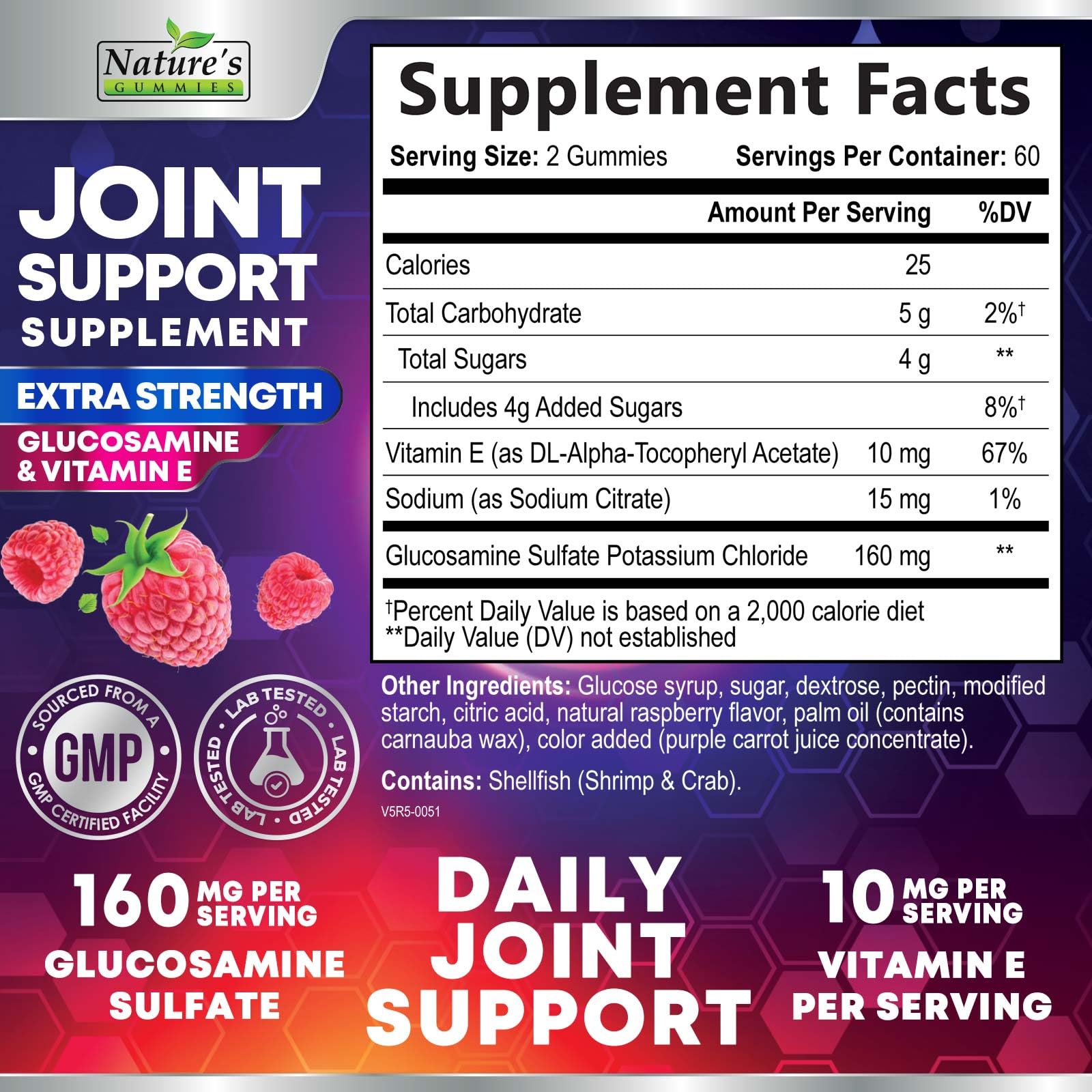 Nature's Gummies gomita en mano para tomar fácil y sabrosa