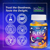 Nature's Gummies porción sobre mesa con gummies y beneficio toma práctica