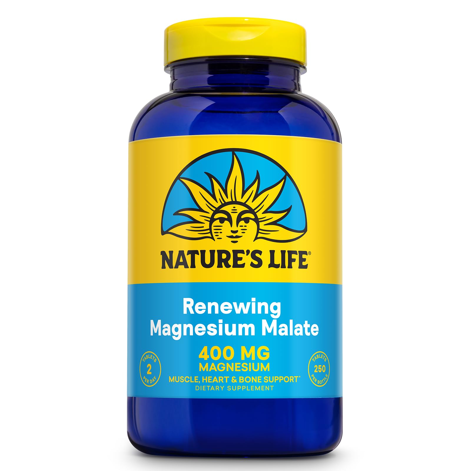Nature's Life frasco frontal mostrando etiqueta y cantidad, beneficio de confianza