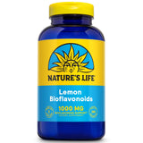 Nature's Life frasco frontal de Lemon Bioflavonoids mostrando el envase y cantidad