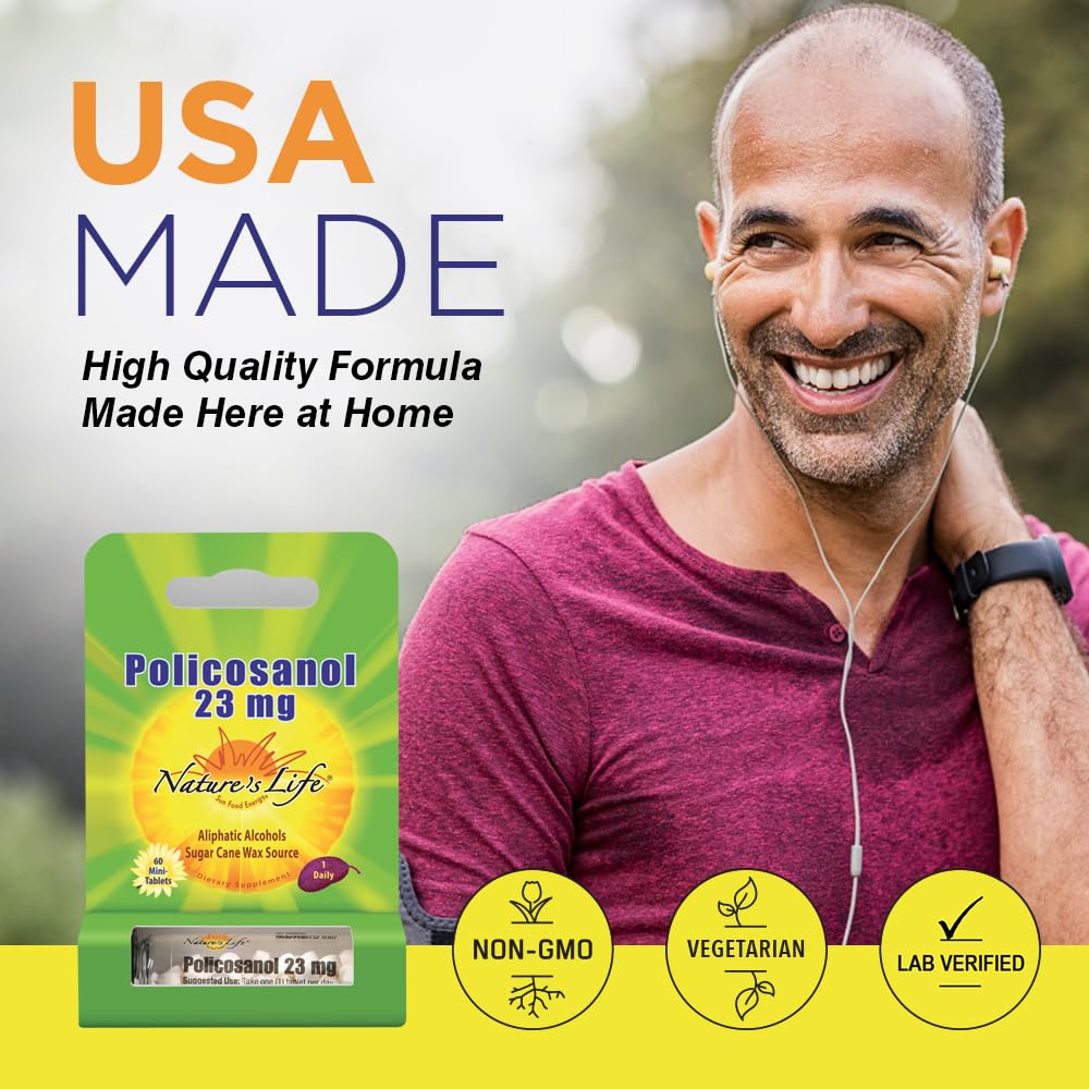 Nature's Life etiqueta con información de 23 mg y detalles de ingredientes y fabricación