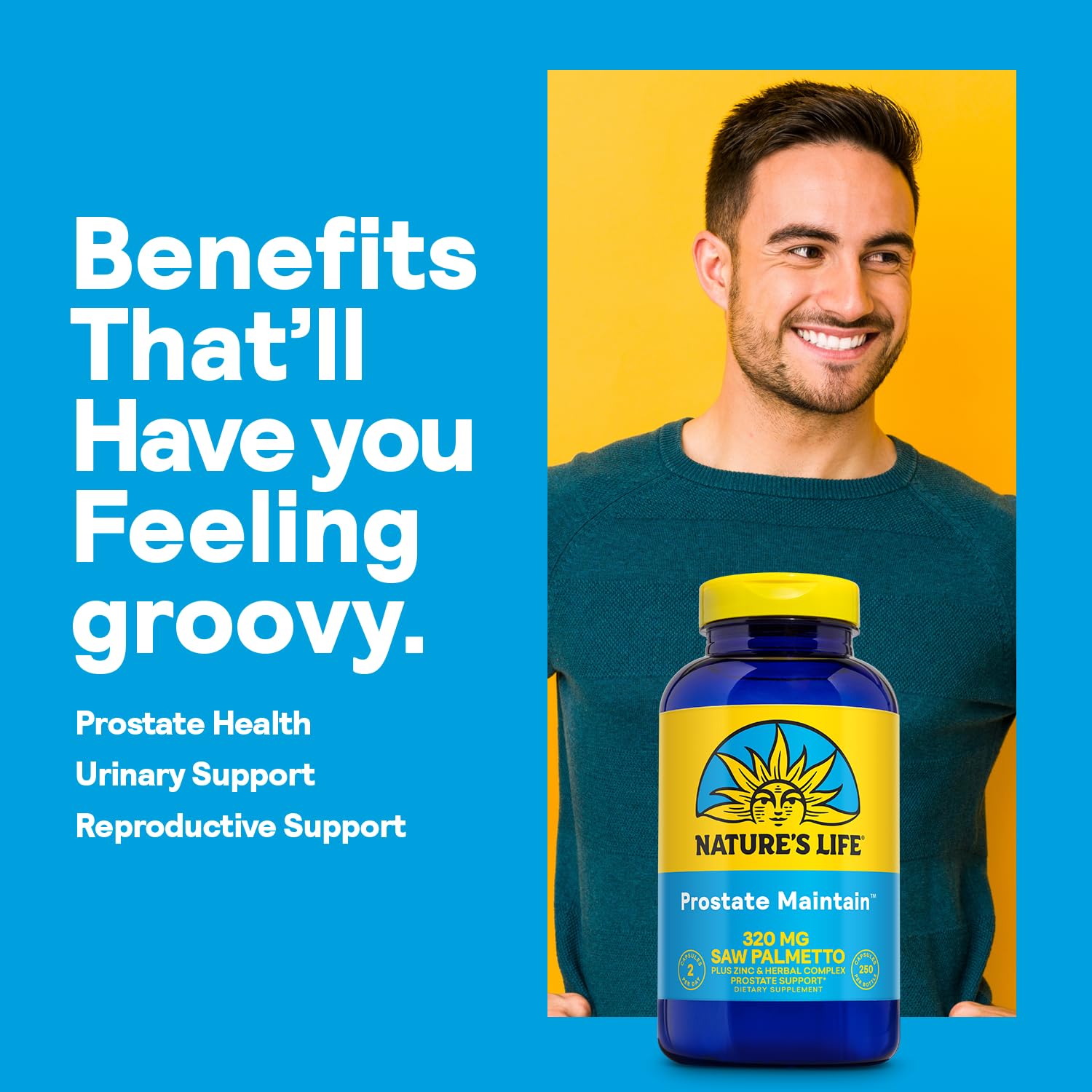 Nature's Life ingredientes clave como saw palmetto y pygeum organizados