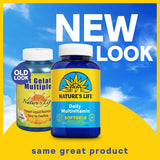 Nature's Life cápsula softgel en primer plano destaca fácil de tragar y absorción suave