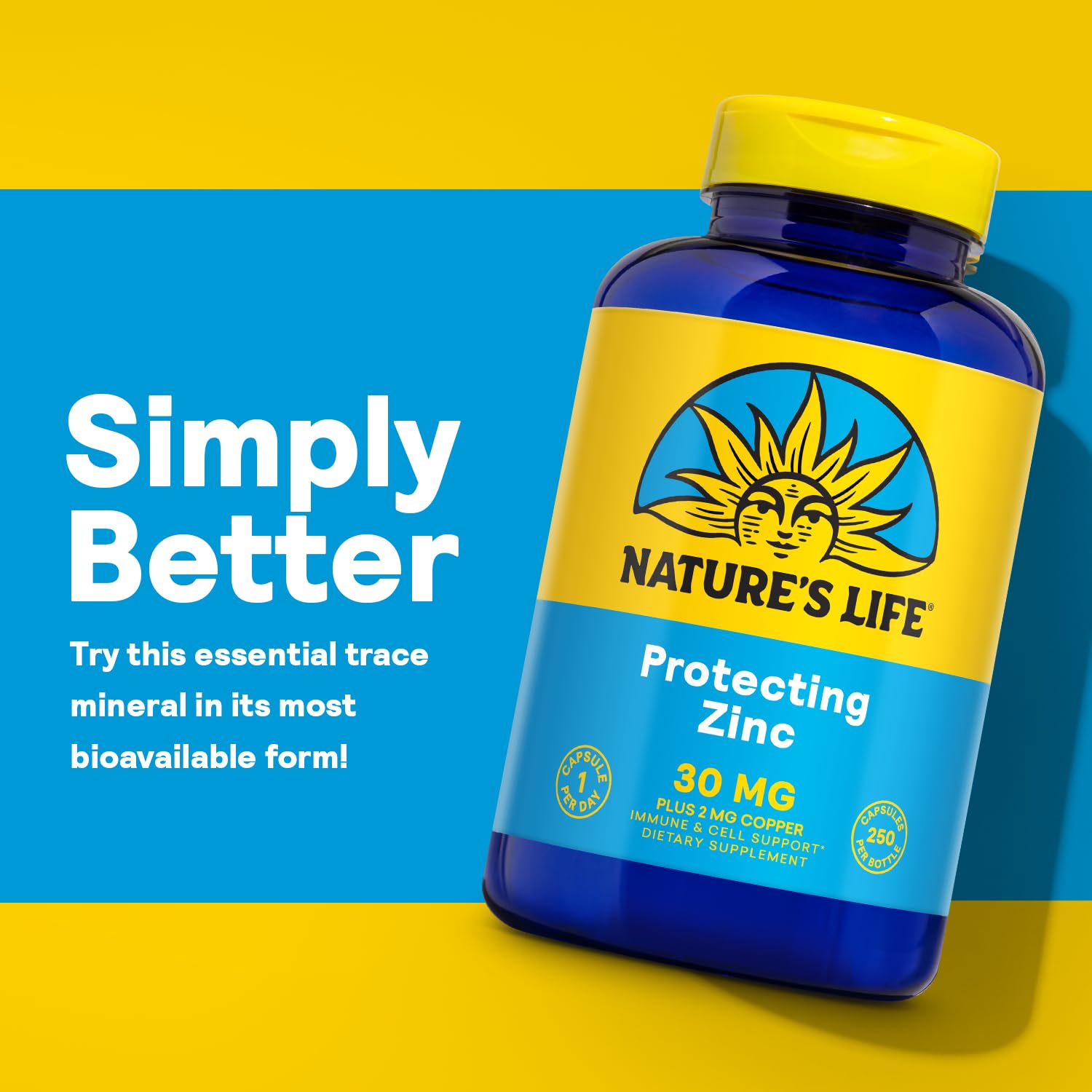 Nature's Life frasco junto a ingredientes naturales en ambiente cotidiano