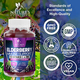 Nature's Nutrition interior del tarro con 120 gomitas para suministro prolongado