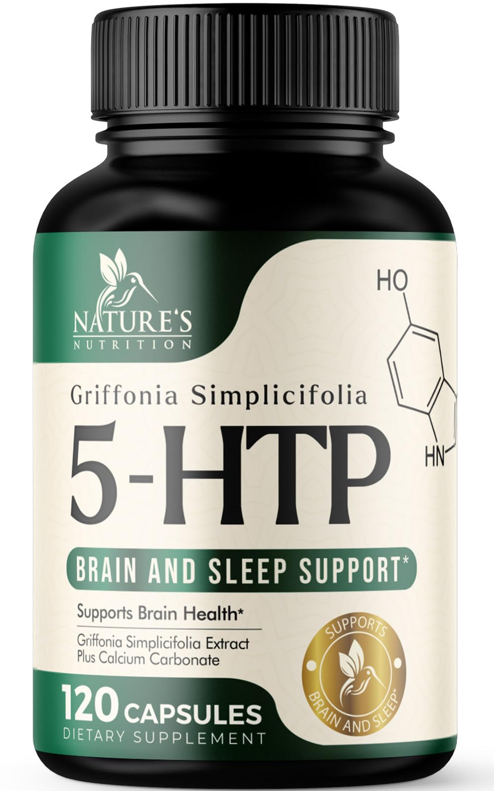 Nature's Nutrition frasco delantero mostrando 120 cápsulas y etiqueta clara