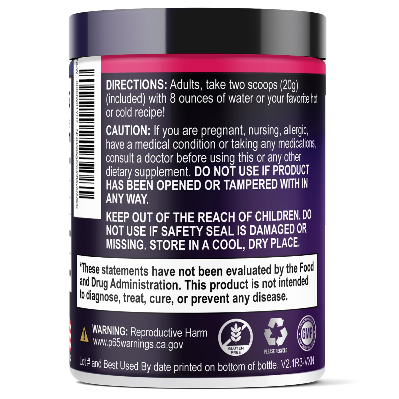 Nature's Nutrition ingredientes clave ácido hialurónico y biotina destacados