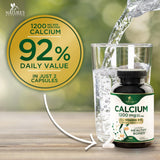 Nature's Nutrition botella abierta con tabletas para visión del contenido y cantidad