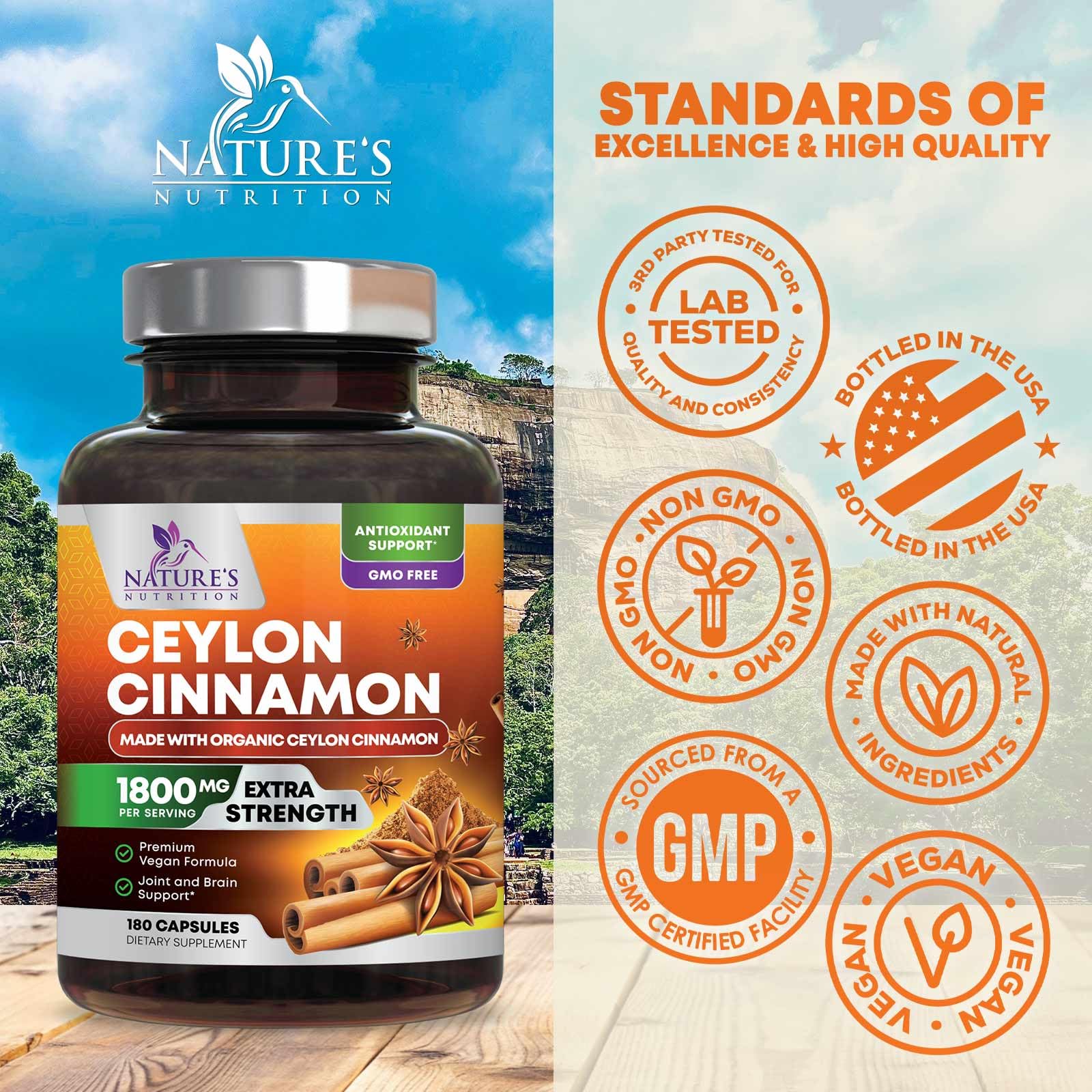 Nature's Nutrition cápsula en mano muestra tamaño práctico