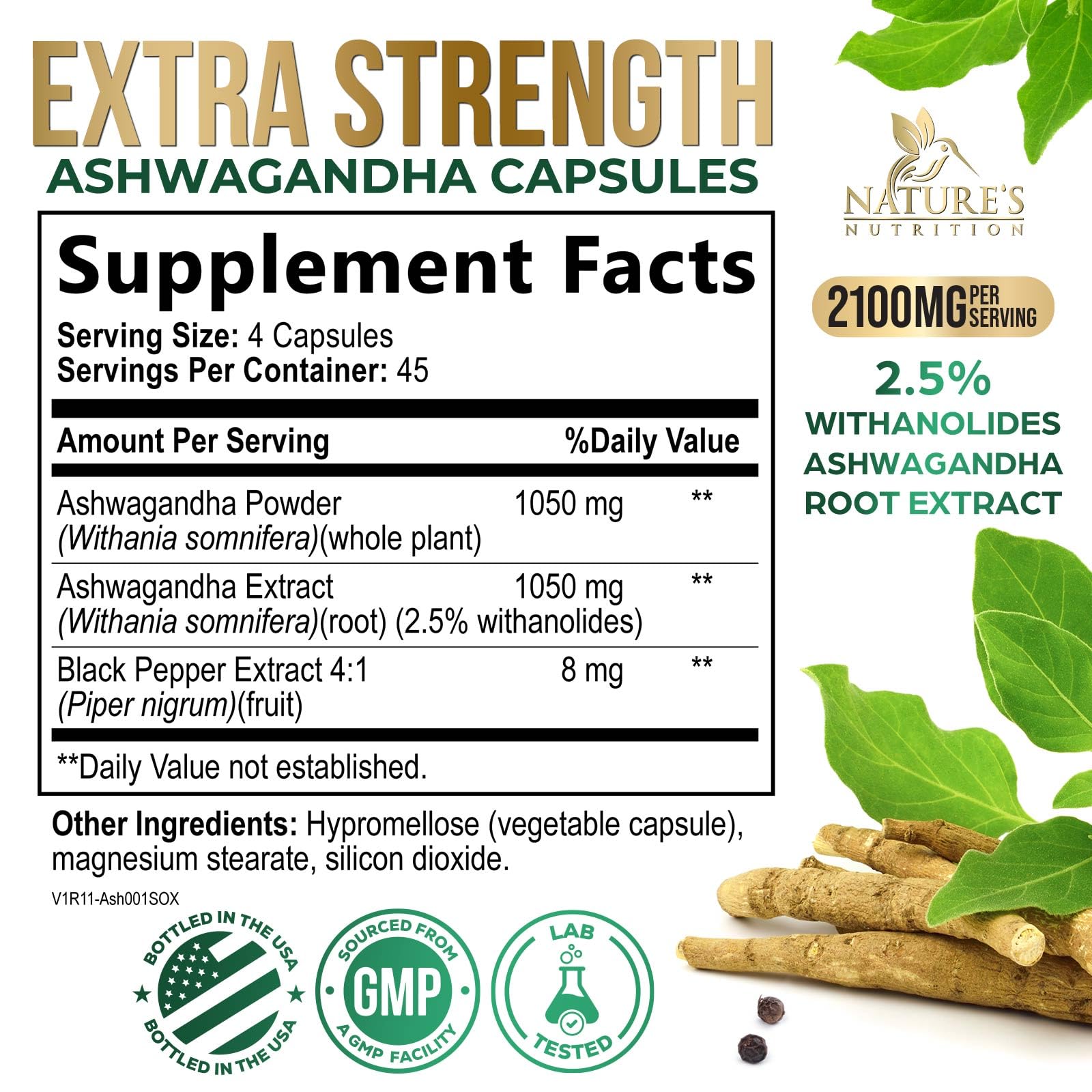 Nature's Nutrition detalle de cápsula vegana resaltando pureza