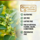 Nature's Nutrition bote junto a regla para comparación de tamaño
