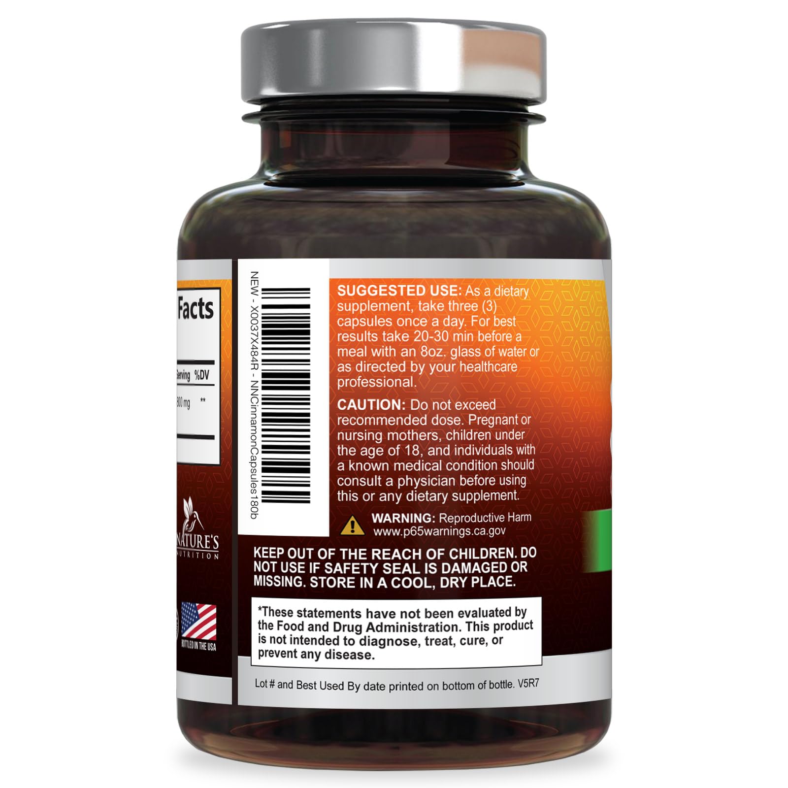 Nature's Nutrition comparación de tamaño facilita dosificación clara