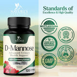 Nature's Nutrition etiqueta con lista de ingredientes y certificado cGMP