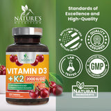Nature's Nutrition tarro abierto con tabletas visibles para suministro prolongado