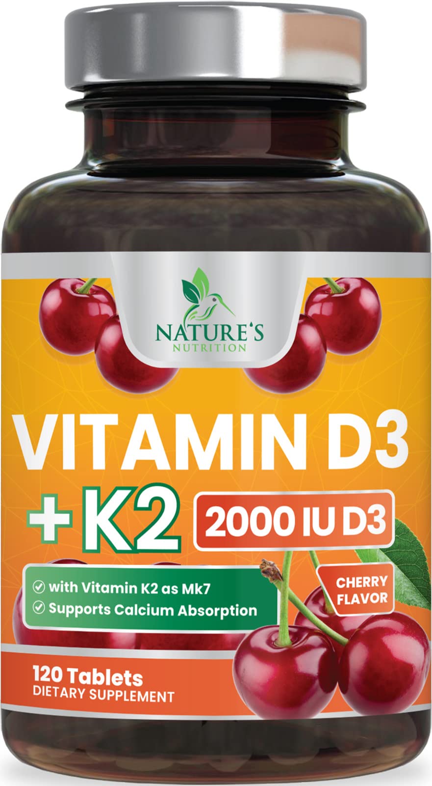 Nature's Nutrition frontal del envase mostrando dosis y sabor berry