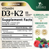 Nature's Nutrition primer plano de tabletas masticables con textura visible y conveniencia