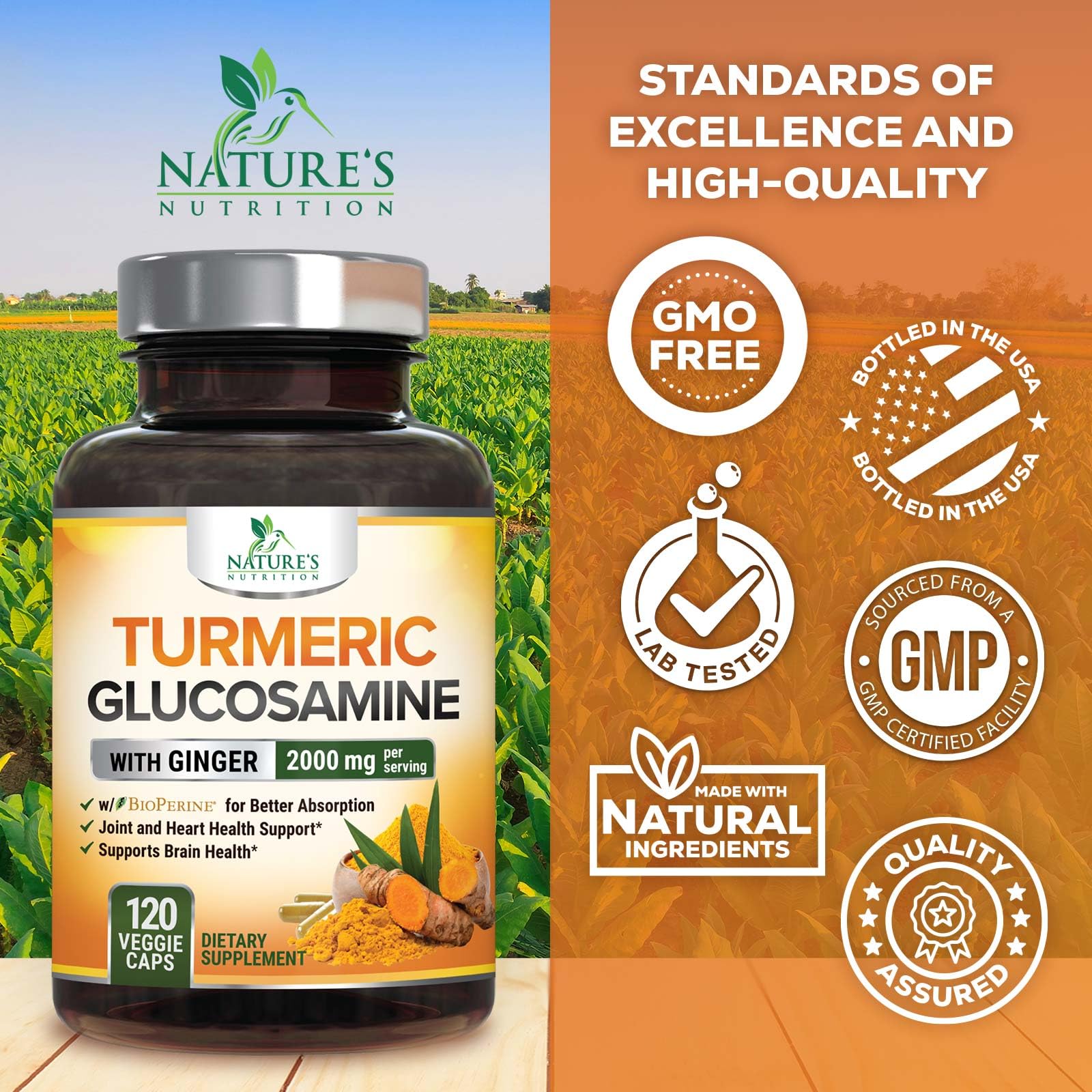 Nature's Nutrition etiqueta con ingredientes visibles y trazabilidad