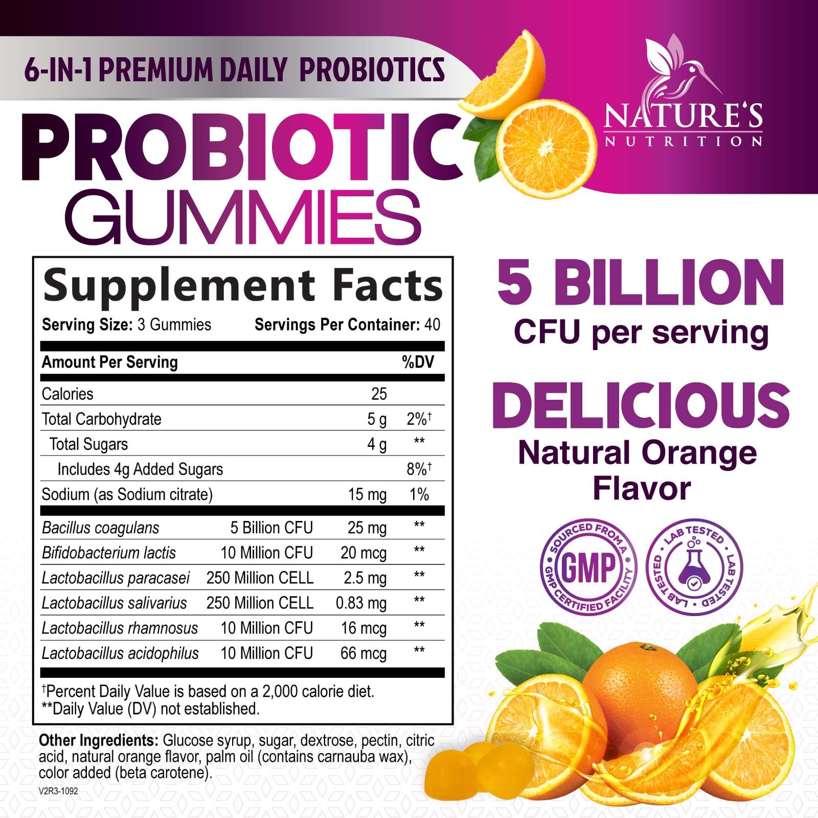 Nature's Nutrition primer plano textura de gomita destaca aspecto apetecible