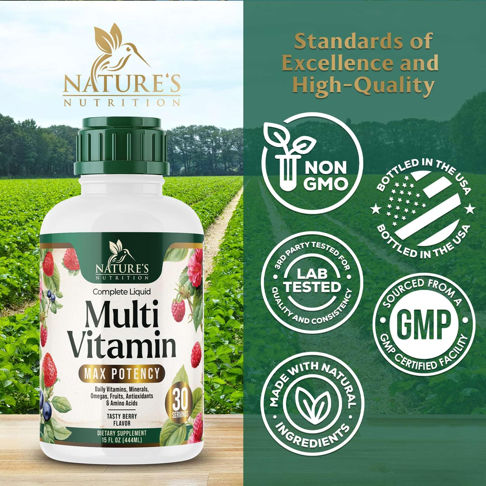 Nature's Nutrition dosificación con cucharita para toma precisa diaria