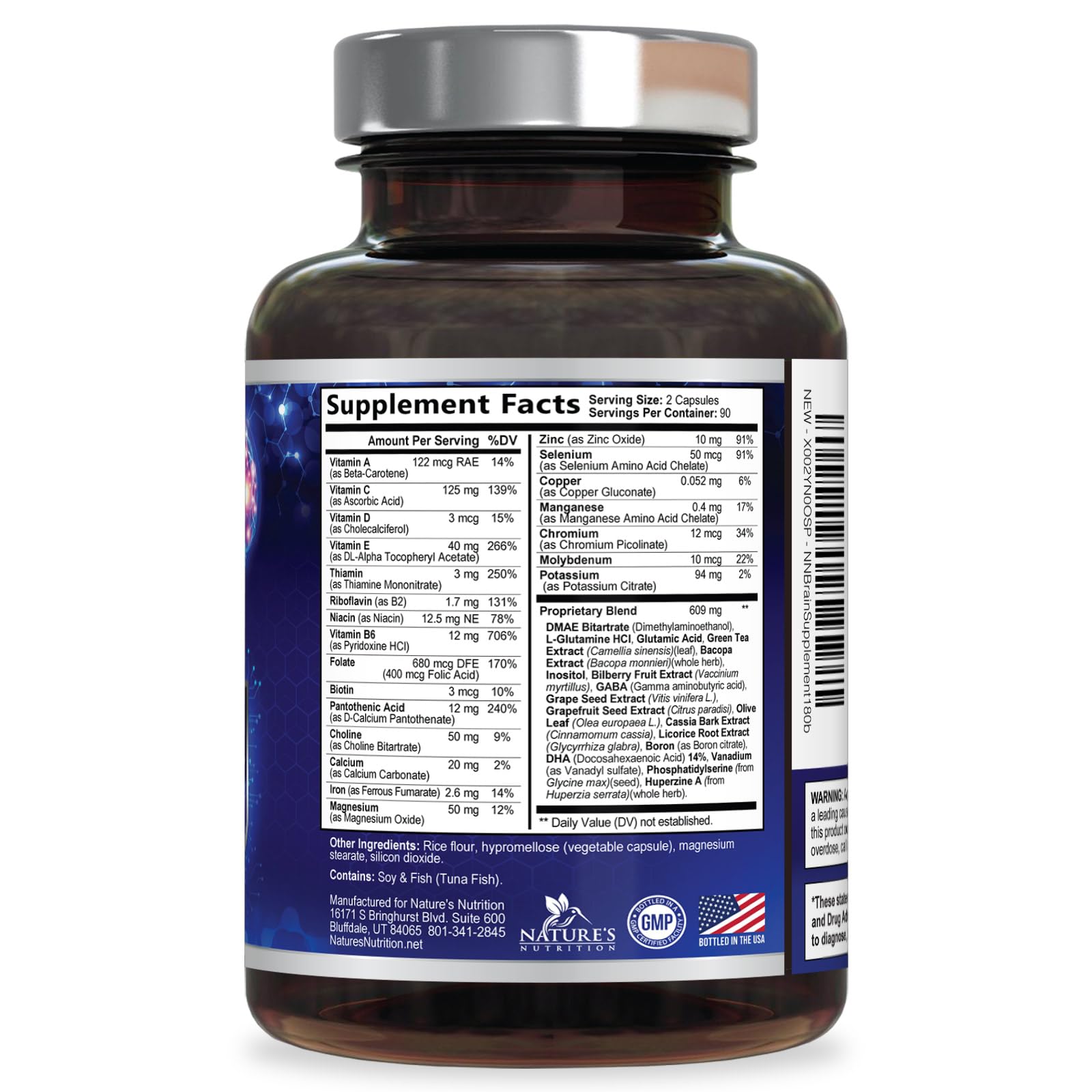 Nature's Nutrition caja y empaque secundario listos para venta