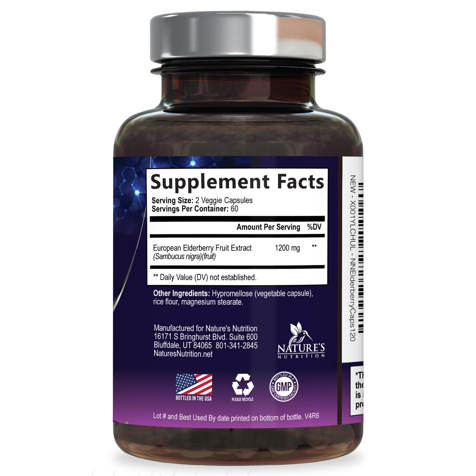 Nature's Nutrition empaque con sello USA para control de calidad y envasado