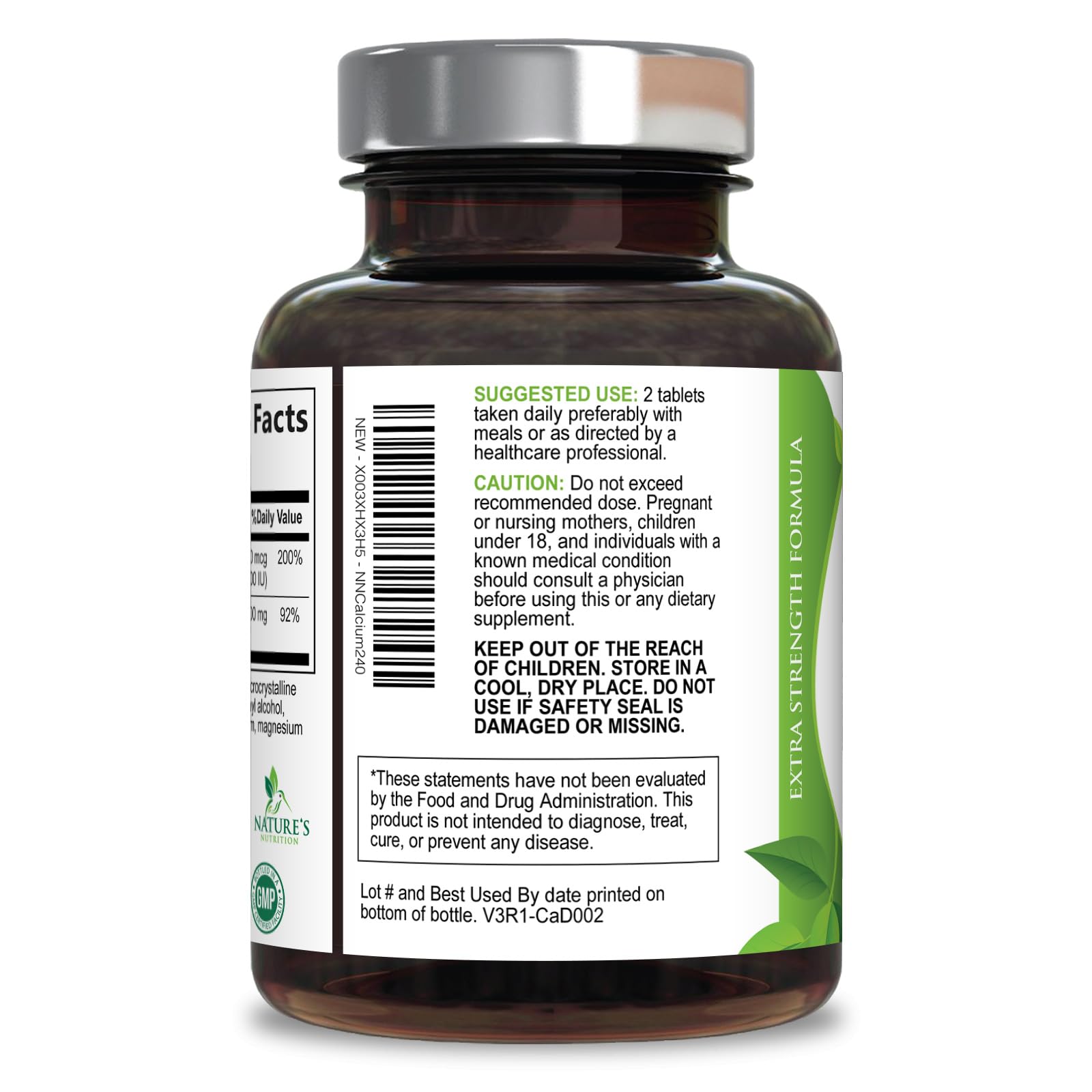 Nature's Nutrition suplemento en uso por mujer para salud dental