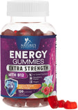 Nature's Nutrition frasco frontal mostrando gominolas energéticas y facilidad de uso