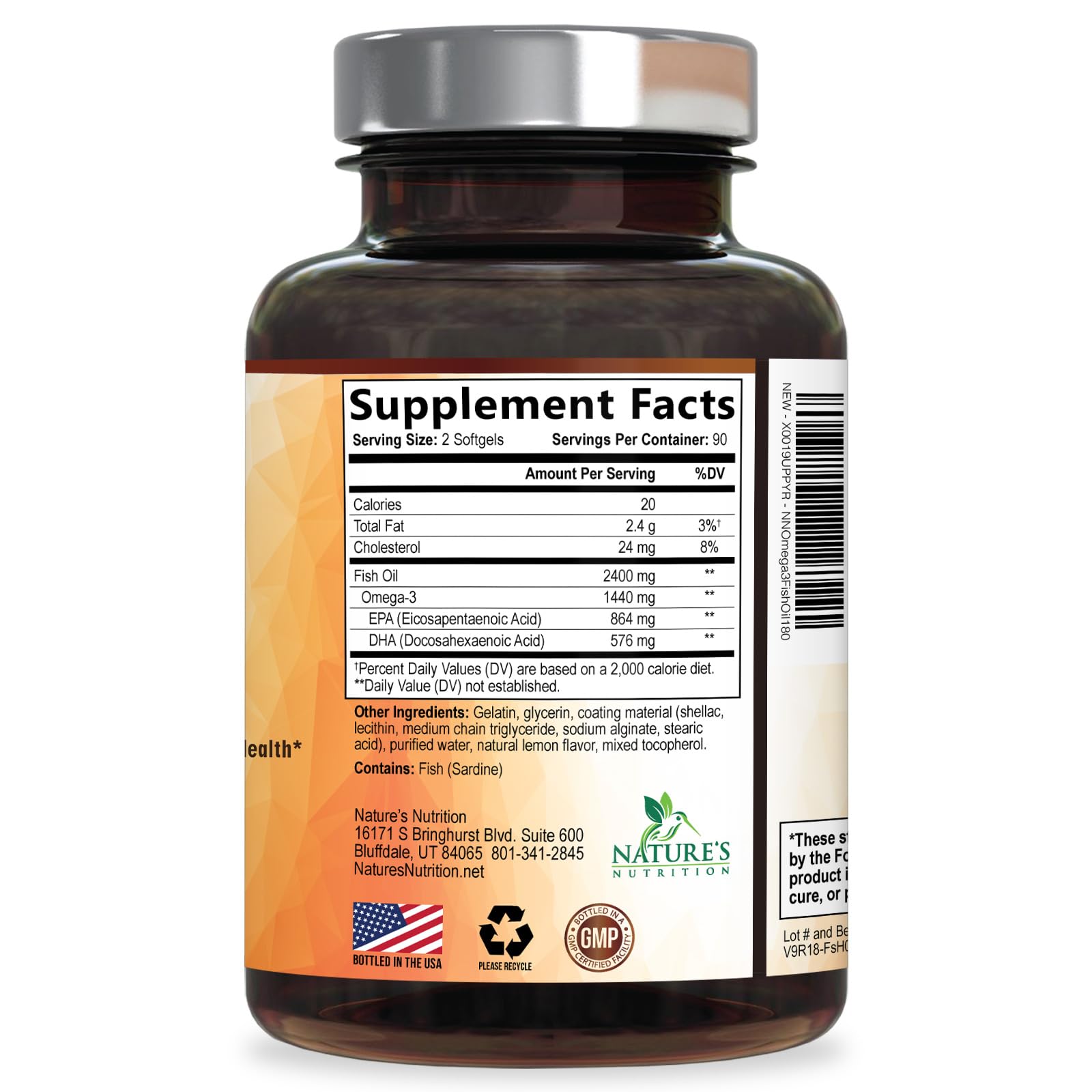 Nature's Nutrition persona corriendo, apoyo para estilo de vida activo