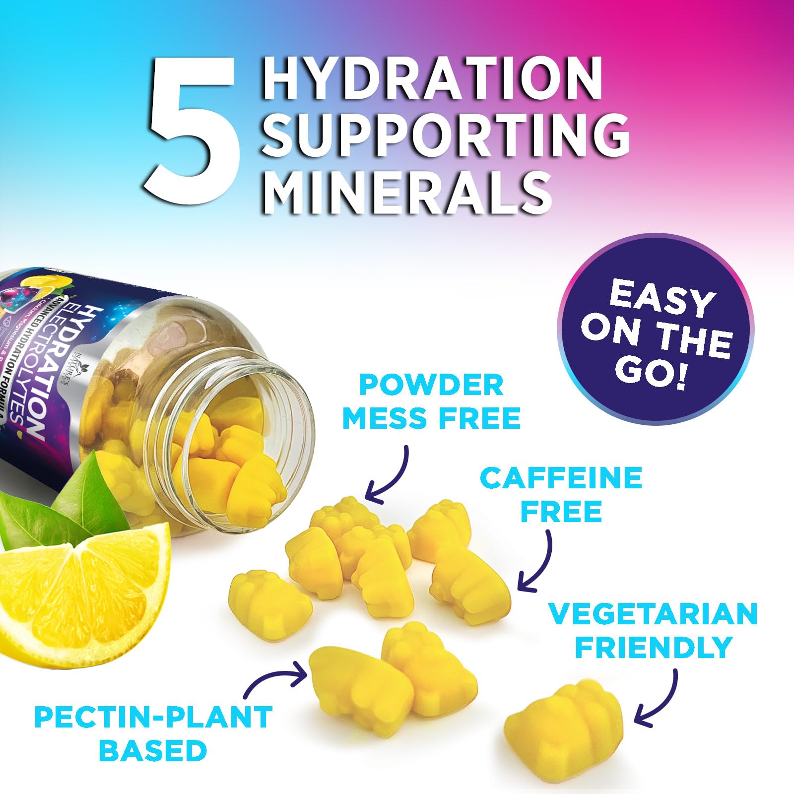Nature's Nutrition etiqueta con ingredientes destacando minerales y transparencia