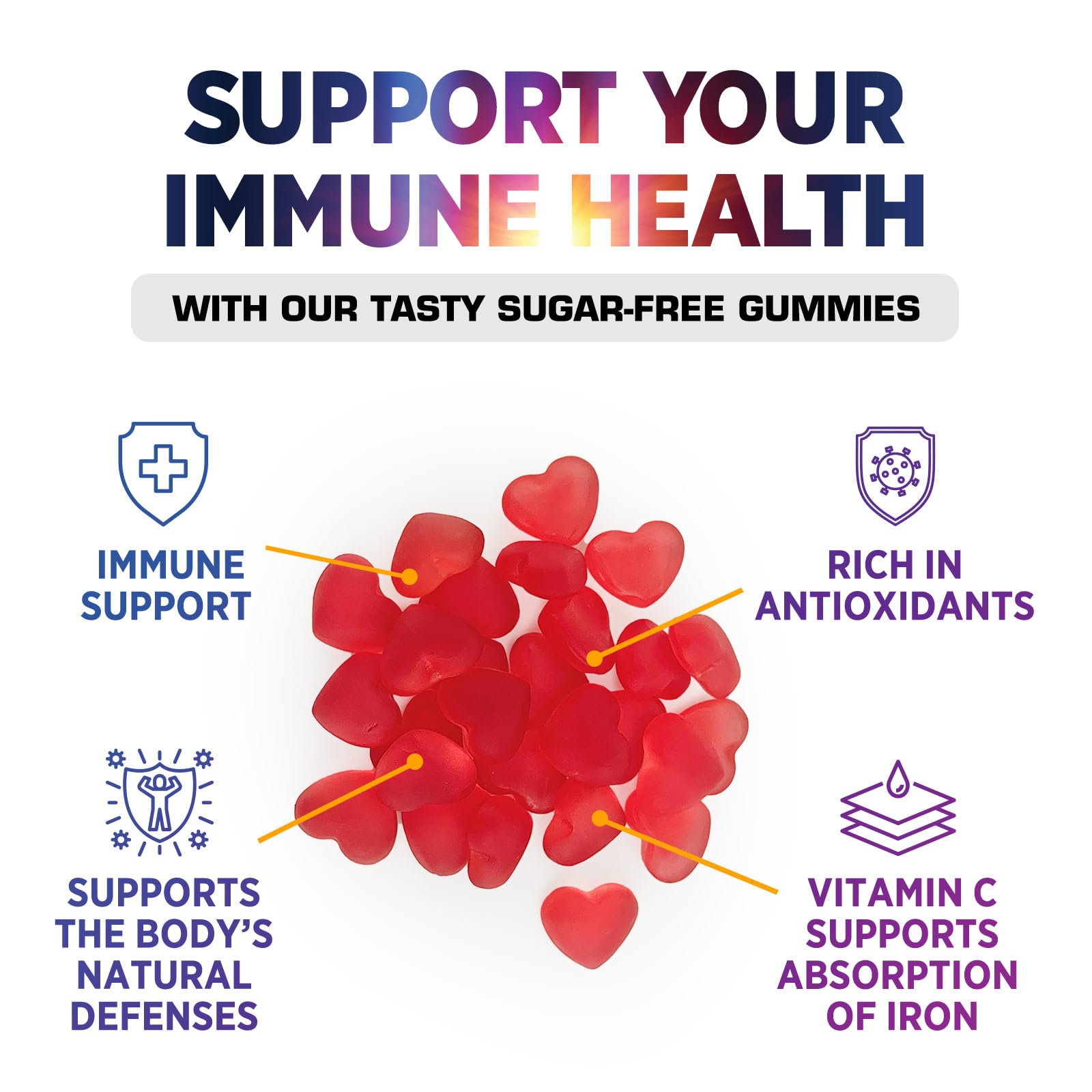 Nature's Nutrition etiqueta con ingredientes y certificaciones cGMP visibles
