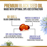 Nature's Nutrition etiqueta Nigella sativa destacando ingredientes puros