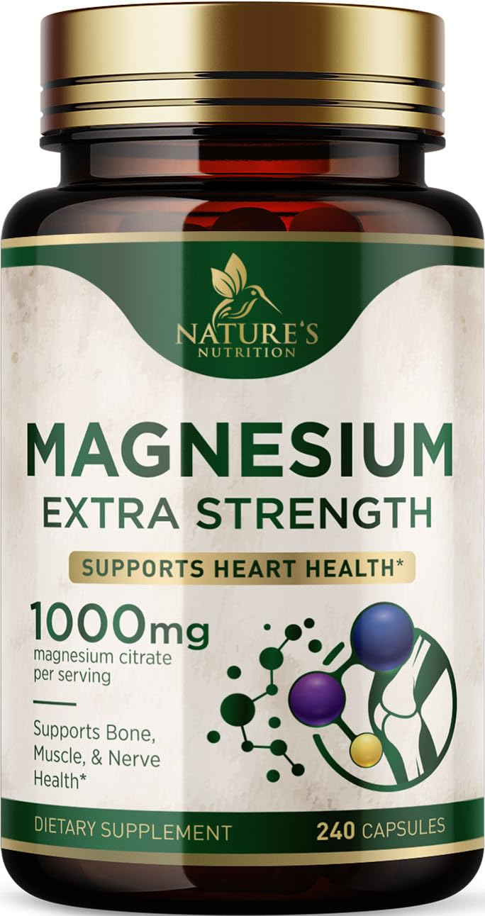 Nature's Nutrition frasco delantero mostrando etiqueta clara y potencia