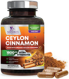 Nature's Nutrition frasco frontal canela Ceilán muestra calidad