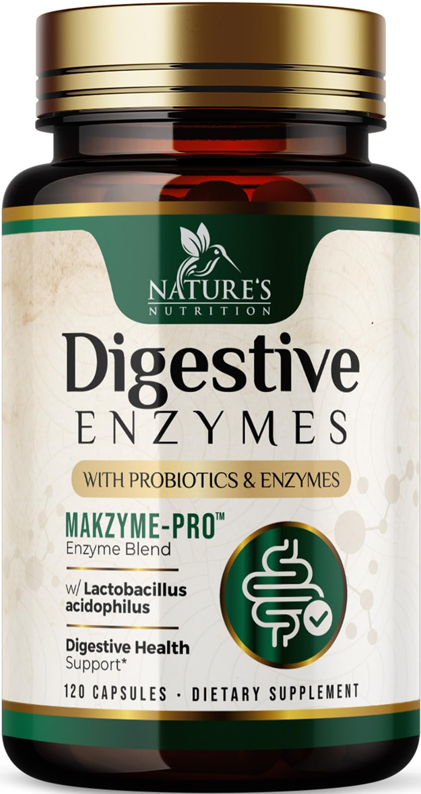 Nature's Nutrition frente del envase mostrando diseño y beneficio digestivo