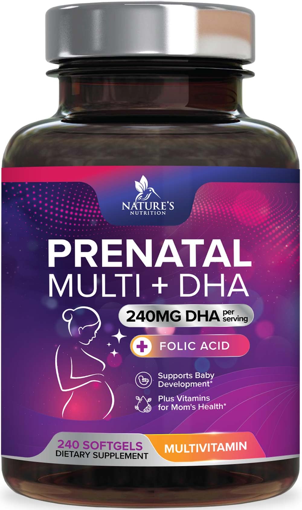 Nature's Nutrition frente del envase mostrando contenido y beneficios
