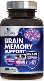 Nature's Nutrition frasco al frente muestra 180 cápsulas para apoyo cognitivo