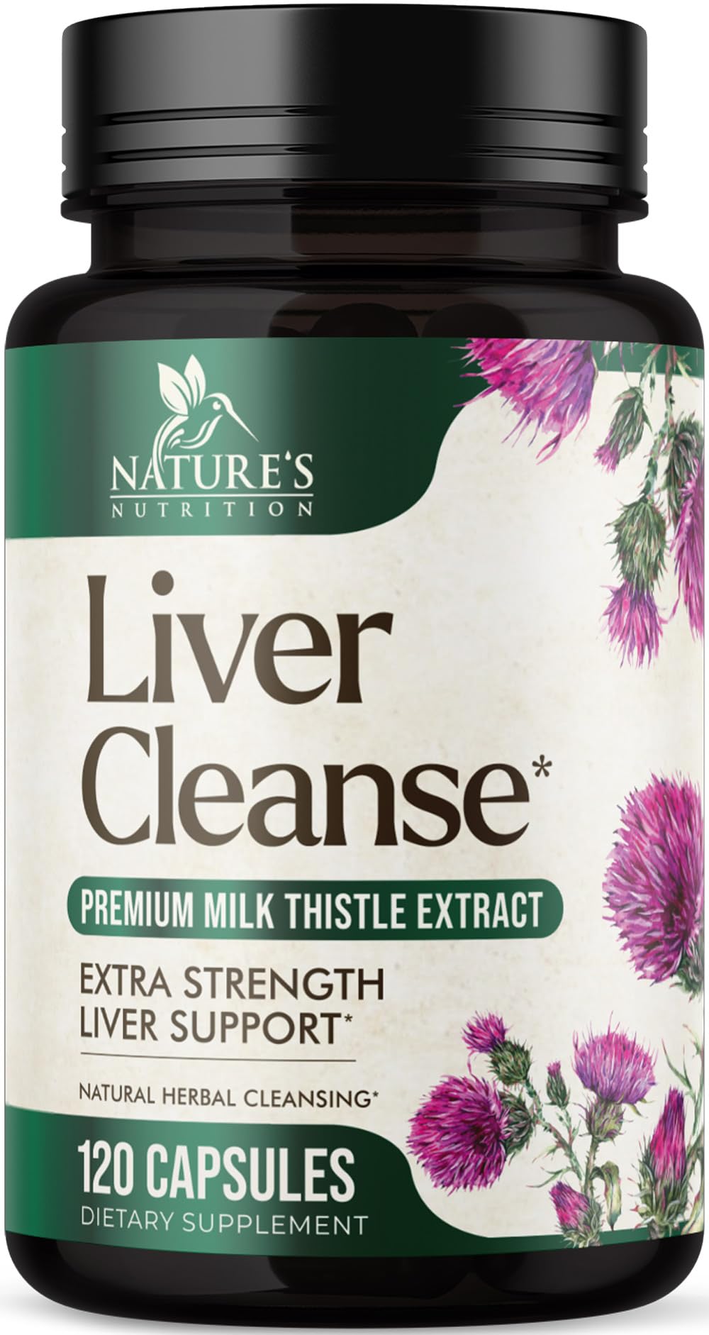 Nature's Nutrition frontal del envase mostrando ingredientes clave y beneficios