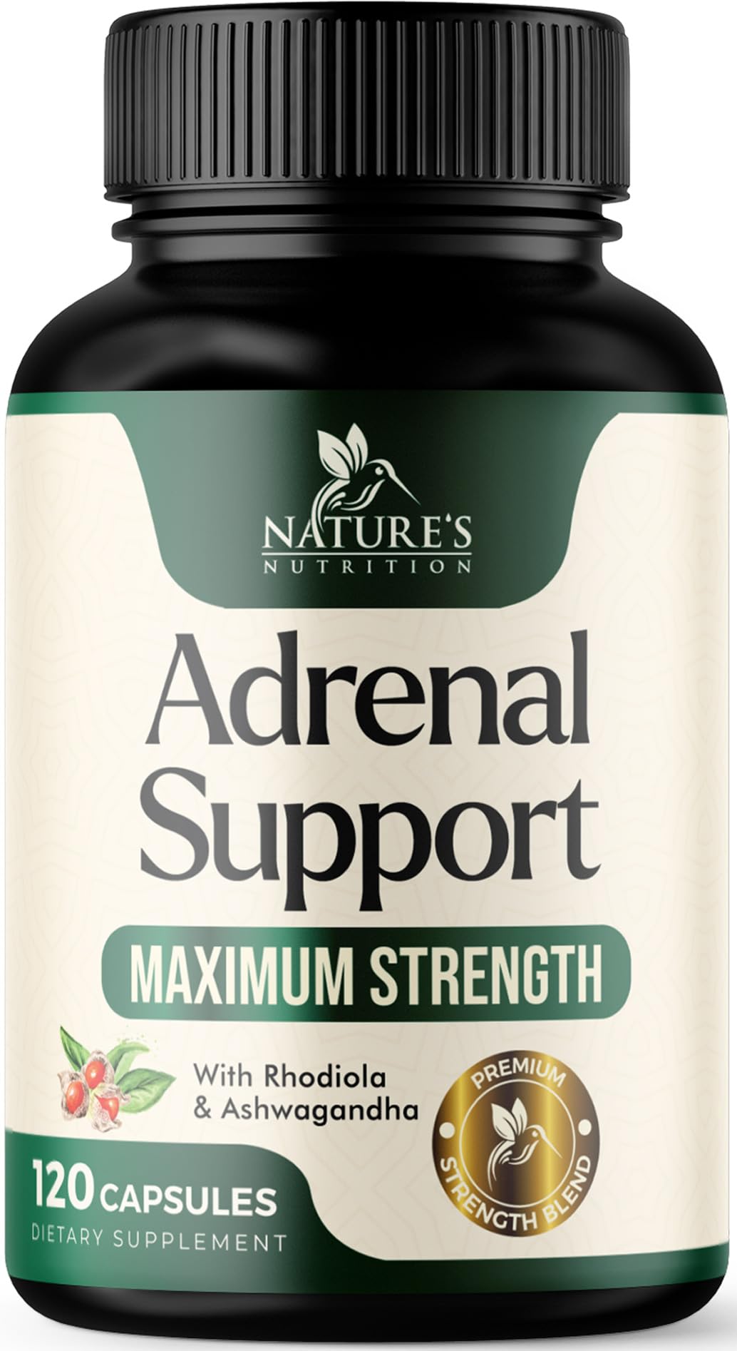 Nature's Nutrition frasco frontal y beneficios de energía