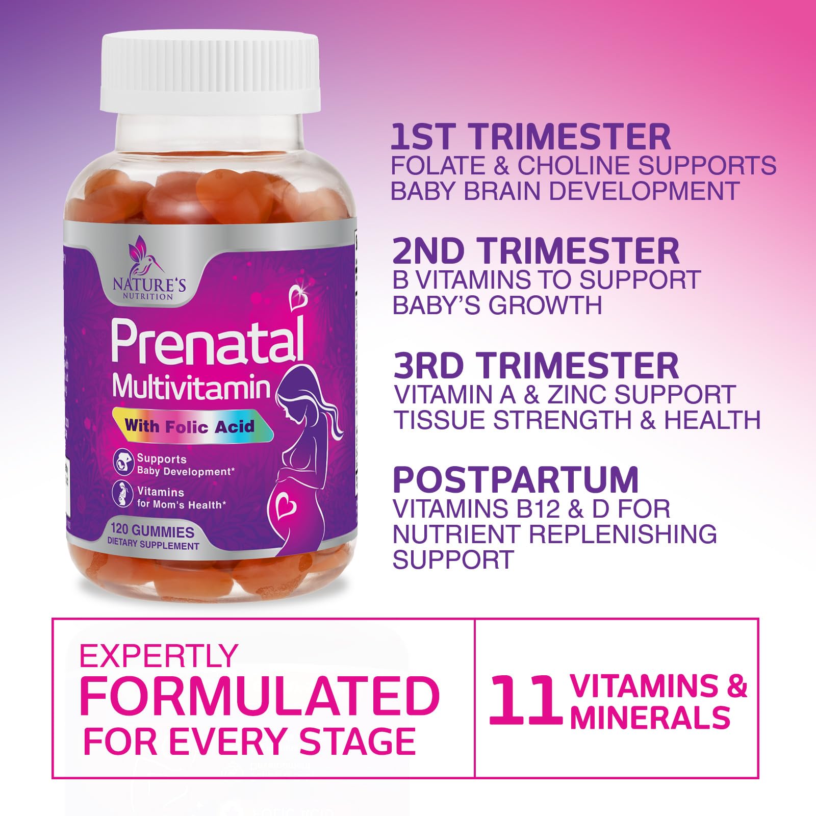 Escena lifestyle con persona tomando gominola Nature's Nutrition para adherencia diaria