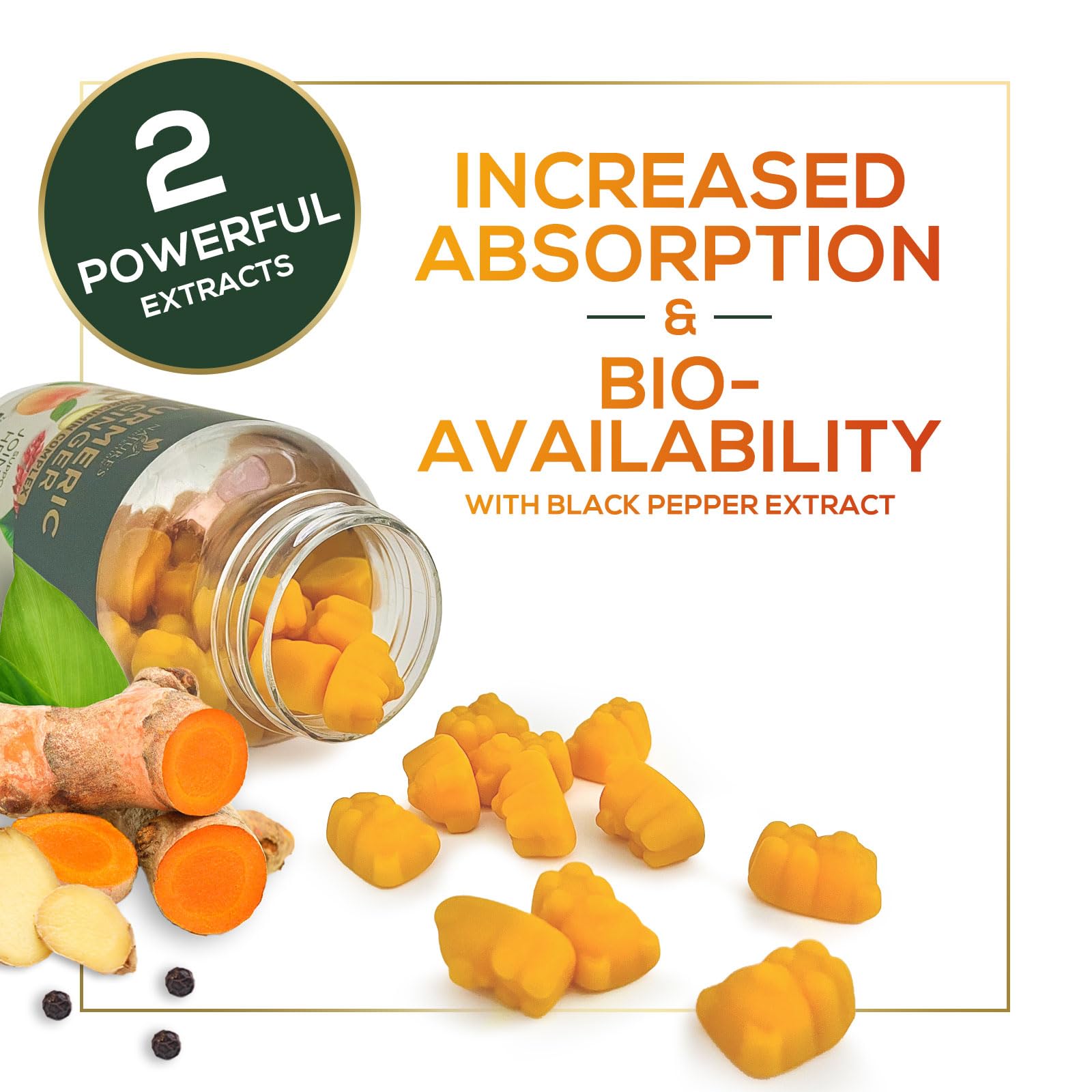 Nature's Nutrition persona masticando gomita, beneficio formato agradable y sin pastillas