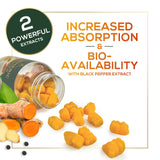 Nature's Nutrition persona masticando gomita, beneficio formato agradable y sin pastillas