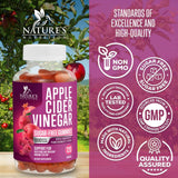 Nature's Nutrition plato con 120 gomitas, cantidad por frasco visible