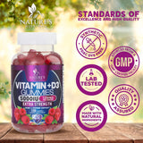 Nature's Nutrition gomita en mano mostrando tamaño y porción práctica