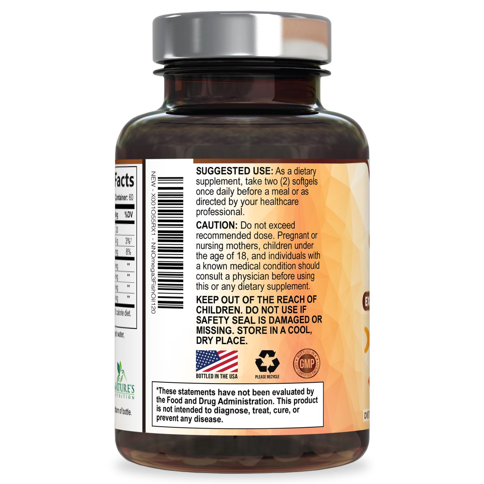 Nature's Nutrition pescado salvaje como origen mostrando sostenibilidad aparente