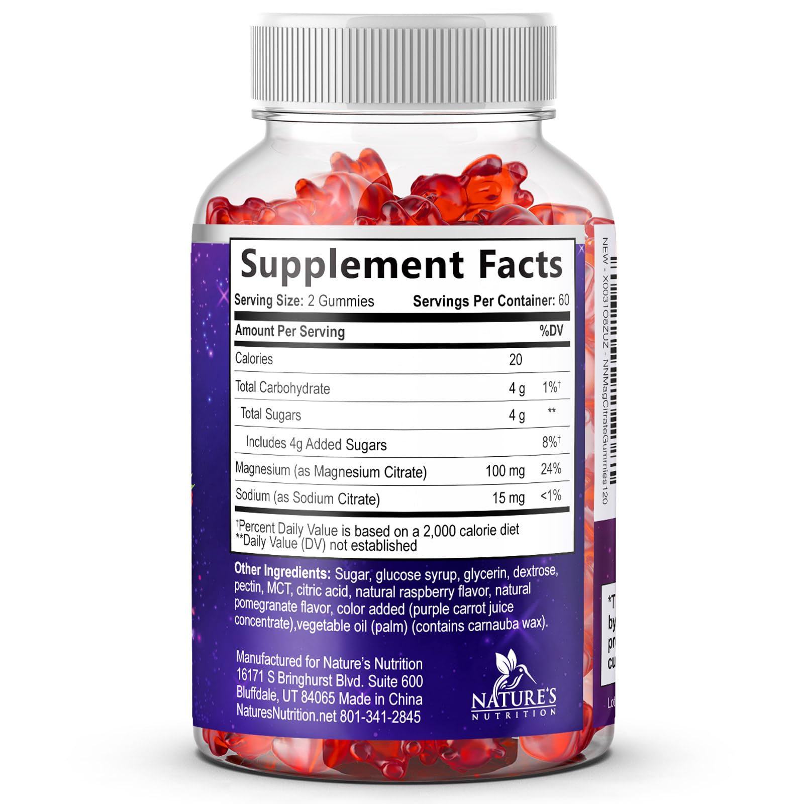 Nature's Nutrition iconos de vegan y sin gluten indicando compatibilidad dietaria