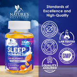 Etiqueta nutricional de Nature's Nutrition melatonin, información de dosis y sin azúcar